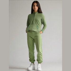 Sag Harbor Green High-Waisted Joggers
